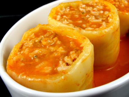 Classic Stuffed Peppers with Creamy Paprika Sauce